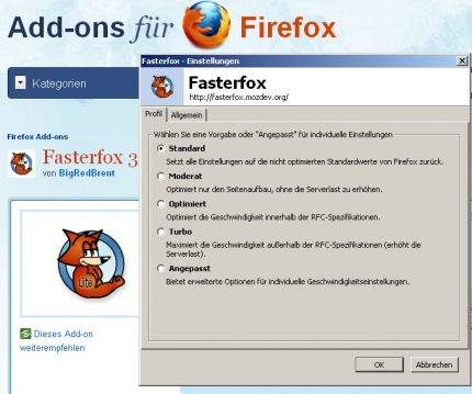 Fasterfox Firefox Addon