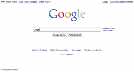 Vier Buchstaben im Google Suchschlitz